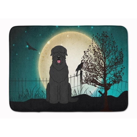 Carolines Treasures Halloween Scary Black Russian Terrier Machine Washable Memory Foam Mat BB2216RUG
